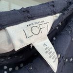 Loft Navy  Cotton Eyelet Skirt Size 10 EUC Photo 4