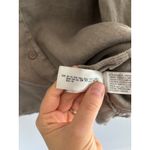 ZARA Jacket Womens Medium Brown Linen Button Down Coastal Beachy Minimalist Photo 3