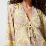 Urban Outfitters  Dress charlene paisley printed mini womens Yellow (small) boho Photo 3