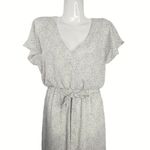 Sienna Sky  Dress Midi High Low Wrap‎ V neck Dress White & Black Dotted Size XS Photo 1