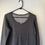 Carhartt Women's Charcoal Gray Long Sleeve Striped Sweatshirt L Workwear Western Photo 1