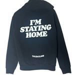 Talentless  “I’m Staying Home” Black Cotton Sweatshirt Size XS Photo 4
