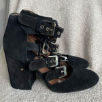 Laurence‎ Dacade Maja Multi Buckle Strap Heels Pumps Black Suede Size 38 READ Photo 0