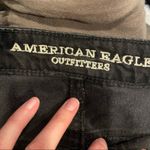 American Eagle  Black Distressed Denim Cut Off Skirt 2 Button Fly Photo 6