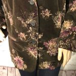 J.Jill Autumn Floral Velour Blazer Brown Large L Photo 2