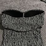 La Blanca Tube Top Halter Black/White  BIKINI STRAPLESS TOP Size 10 EUC #7118 Photo 2