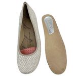Earthies Ennis Ballet Flats 6 Taupe Silver Orthotic Arch Support Comfort White Photo 14
