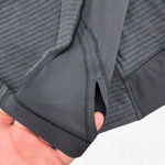 Lululemon Gray Microstripe Scuba Funnel Neck Asymmetrical Zip Wrap Jacket Size 6 Photo 3