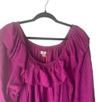 Knox Rose Knox Rose Women Medium Purple Balloon Long-Sleeve Ruffle Feminine Top Photo 2