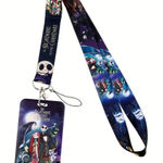 Disney  Nightmare Before Christmas Lanyard with ID Holder - Black and Blue Photo 0