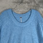 Free People  Sweater Womens XS Blue Chunky Drop Shoulder Oversize‎ Cozy Pullover Photo 3