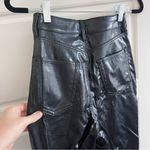 Divided Black Croc-Textured Pants Photo 4