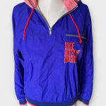 Nike Vintage 90s International Half-Zip Windbreaker Jacket Blue Pink Size M Photo 0
