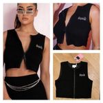 Meshki Limited Edition Jemma Spoilt Zip Front Sleeveless Top Black Photo 1