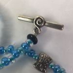 Artisan  lapis lazuli pendant glass beaded marcasite blue necklace 20” Photo 6