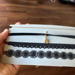 4pcs/set Multi Styles Gothic Black Lace Velvet Choker Necklace for Women Fashion Photo 1