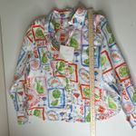 Cynthia Rowley NWT  Linen Brunch Button Up Shirt Large‎ Novelty Coastal Colorful Photo 6