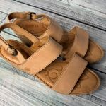 Born Mae Wedge Leather Sandals Tan Women's 10 Photo 3