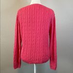 Pierre Cardin  Cotton Cableknit Cardigan Pink Size Medium Photo 2
