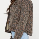 Elan  Leopard Denim Jean Jacket w/Pockets, Small Photo 0