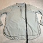 Sonoma Women's Quarter Button Up Chambray Blouse Size XL Casual Hipster Neutral Photo 7
