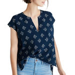 Madewell  Skylight Side-Tie Top in Flowerstamp Size XS Photo 0