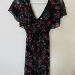 Mango  Floral Midi Dress Size 6 Photo 2