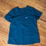 FIGS  Teal Green V-Neck Scrub Top Photo 0