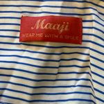 Maaji EUC Striped Women's Blue Harbour Island Long Sleeve Shirt Cover Up Blue L Photo 9