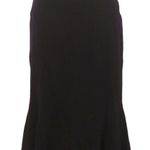 Club Monaco  Black Wool Fluted Knee Length Skirt Womens 6 Dark Academia Preppy Photo 1