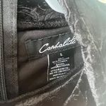 Black Mock Neck Velvet Floral Paisley Print Knee length Dress Size Large NWT Photo 5