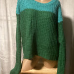 Mossimo Color Block Sweater L Green Size L Photo 0