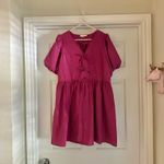 Entro Plum Bow Puff Sleeve Dress Photo 1
