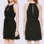 Diane Von Furstenberg  DVF Gia Black Ruffle Skirt Cocktail Dress Size 8 Formal Photo 8