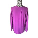 Beyond Yoga  Brushed Knit V-Neck Sweatshirt Soft Comfy Purple Xsmall oversized Photo 2