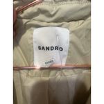 Sandro  Light Sage Gloriana Heart Quilted Puffer Button Up Jacket sz 36 FLAWED Photo 7