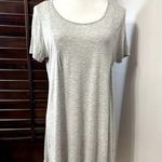 Ink Love And Peace Womens Tunic Top Gray Short Sleeve High Low Key Hole Modal L Size L Photo 1