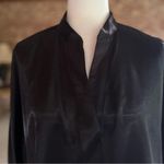 Anne Klein  Black Satin 3/4 Sleeve Tunic Top 1X Photo 3