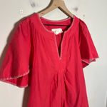 Tuckernuck - Pomander Place Poppy Stitch Finley Flutter Sleeve Dress Red Size S Photo 2