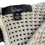 Lulus Lulu’s Puff-Sleeve V-Neck Pointelle Knit Crop Top Ivory Size Medium Photo 4