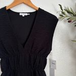 Good American  Black Sleeveless V Neck Top Photo 3