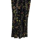 Natural Life  Dakota Tie Velvet Overall Jumpsuit Wide Leg Floral Print Size Large Photo 10