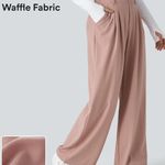 Halara Flex™ High Waisted Plicated Side Pocket Wide Leg Waffle Work Pants 3 Photo 1
