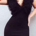 Symphony Ruffle Mini Black Dress Photo 0