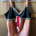 Hot Kiss  Elegant Black and Pink Lace Trim Camisole Photo 0