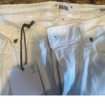 Kylie Crop Jeans with Rollup Cuff in White, A28 White Size 31 Photo 5