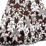 Apt. 9  12 Midi Skirt Brown‎ Floral A-Line Cottagecore Summer Y2K Paisley Garden Photo 2