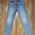Levi's Wedgie Icon Fit Jeans in Shut Up Medium Wash Distressed Raw Hem Size 28 Photo 1