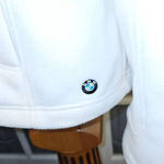 BMW Womens Cream Fleece Full Zip‎ Jacket Large Photo 2