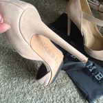 L.A.M.B. Bow strap suede leather Beige heeled pump with dust bag Photo 6